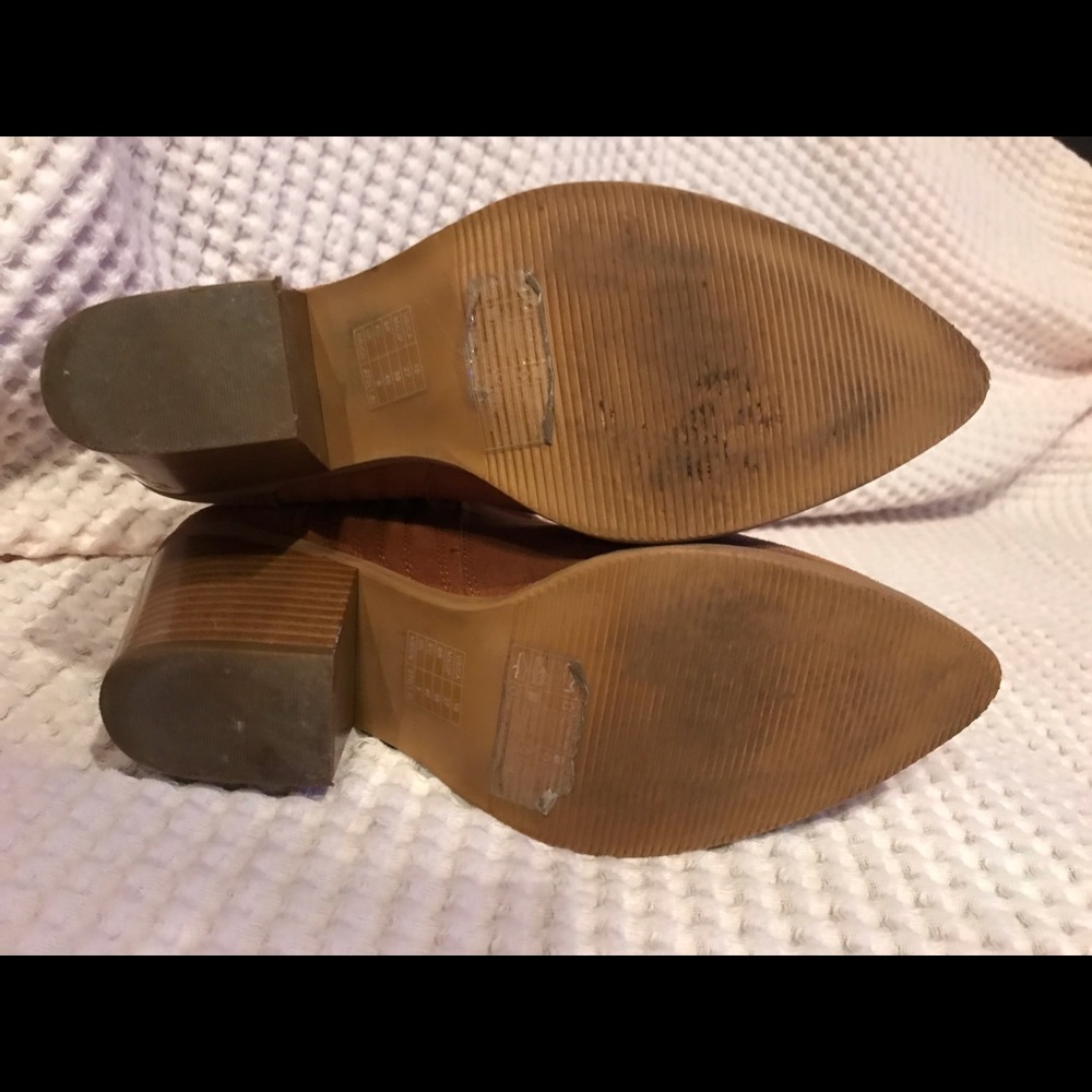 Forever 21 Faux Suede Camel Brown Pointed Bootie - image 7